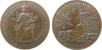 Städte Medaille Bronze Annweiler - Trifels, Friedrich II. thronend / Trifels und Reichsinsignien, ca. 30 MM -