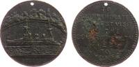 Australien Medaille Bronze Sydney - auf den Besuch der königlichen Flotte, Schlachtschiff / Mehrzeiler, ca. 28 MM, Rückseite stark korrodiert, geloc -