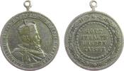 vor 1914 tragbare Medaille Bronze versilbert Friedrich III (1888) - Gott erhalte unseren Kaiser, ca. 28,5 MM -