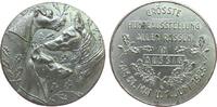 Tschechoslowakei Medaille 1925 Bronze versilbert Aussig (Ústí nad Labem) - auf die Hundeausstellung aller Rassen, drei Hundeköpfe / Mehrzeiler, c...