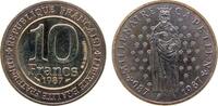 Frankreich 10 Francs Ag Hugo Capet, Patina -