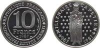 Frankreich 10 Francs Ag Hugo Capet -