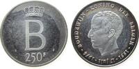 Belgien 250 Francs Ag Boudouin, der Belgen, Patina -