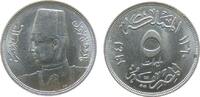 Ägypten 5 Millimes KN Fuad I (1922-52), AH1360, winziger Korrosionsfleck -