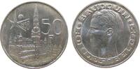 Belgien 50 Francs Ag Baudouin I (1951-1993), des Belges, Weltausstellung -