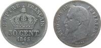 Frankreich 50 Centimes Ag Napoleon III, BB (Strasbourg) -