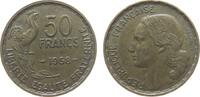 Frankreich 50 Francs AlBr G.Guiraud, Gad. 880, selten, kleiner Randstoß -