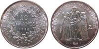 Frankreich 10 Francs Ag Herculesgruppe, Patina -