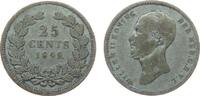 Niederlande 25 Cents Ag Wilhelm II, Schulman 533 -