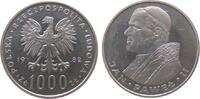 Polen 1000 Zlotych Ag Papst Paul II, etwas berieben -
