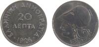 Griechenland 20 Lepta KN Kopf der Athene, etwas Patina -