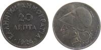 Griechenland 20 Lepta KN Kopf der Athene, etwas Patina -