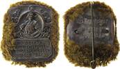 Schützen Abzeichen Bronze versilbert Selb - auf das XII. Oberfränkische Zimmerstutzen Bundesschiessen, Hüftbild eines Schützen über Schrifttafel, v -