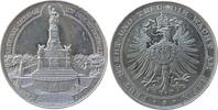 vor 1914 Medaille Zinn Niederwalddenkmal - Nationaldenkmal, Niederwalddenkmal / gekrönter Wappenadler, v. Lauer, ca. 50,5 MM, feine Kratzer, klein -