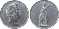 München Medaille Zinn Schwanthaler Ludwig von (1802-1848) - auf die Enthüllung der Münchener Bavaria, bayrischer Bildhauer, Büste nach rechts / B -