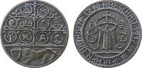 München Medaille Bronze München - auf die bayrische Gewerbeschau in München, Münchner Kindl / Löwe unter Zunftwappen, Otto (1886-1913), v. M. Olo -