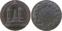 Medaille 1910 Bronze München - Zur Erinnerung an die Enthüllung des Landesdenkmals für Ludwig II., Denkmal / Mehrzeiler im Kranz, v. Lauer, ca ss+
