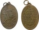 erster Weltkrieg tragbare Medaille Bronzeguß Auszeichnung für Kriegsteilnehmer, gestiftet v. Kyffhäuserbund, v. Hosaeus, ca. 47 x 30,8, etwas fleckig -
