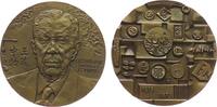 Schweden Medaille Bronze Gustav Adolf VI. - 100 Jahre Numismatische Gesellschaft, Brustbild von vorn - daneben Spitzhacke und chinesische Schriftz -