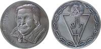 DDR Medaille Bronze versilbert Zetkin Clara (1857-1933) - DKP-Politikerin, Büste halblinks / DDR Emblem und Schwurhand, ca. 60,5 MM -