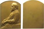 Belgien Plakette Bronze Brachet Albert Toussaint (1869-1930) - Anatom und Embryologe, Medicina in nummis, auf sein 25jähriges Dienstjubiläum, ein -