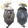 Sport Abzeichen 1912 Bronze versilbert Würzburg - auf das XIV. Bayrische Bundes-Turnfest, stehender Athlet mit Siegerkranz über Mehrzeiler, einse...