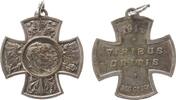 erster Weltkrieg tragbares Abzeichen Bronze versilbert Wilhelm II. (1888-1918) und Franz Joseph I. - Viribus Unitis, beider Brustbilder vor Doppeldaler gestaffelt n -