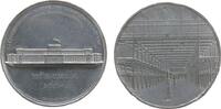 München Medaille Zinn München - auf die Allgemeine Ausstellung deutscher Industrie- und Gewerbserzeugnisse, Ansicht des Glaspalastes / Innenansic -