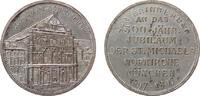 München Medaille Bronze versilbert München - auf das 300. Jubiläum der Hofkirche St. Michael, Kirchenansicht / Schrift, ca. 30,5 MM -