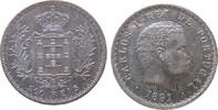 500 Reis 1891 Portugal Ag Carlos I vz