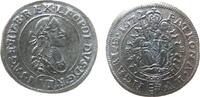 Ungarn 6 Kreuzer Ag Leopold I, KB (Kremnitz), Patina -