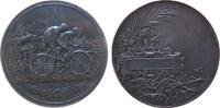 Frankreich Preismedaille Silber Radrennen, Randrennfahrer nach rechts / leeres Gravurfeld, v. A. Lavée, ca. 50,6 MM, ca. 63 Gramm, Randpunze: Füllhorn, h -