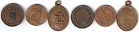 Jetons Lot zu 3 Jetons und Medaille div. Bronze Lyon 1826 (23,5 x 33,5), St. Germain en Laye o.J. (25 MM), Crayon Mengin o.J. (24 MM) ss bis vz