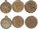 Jetons Lot zu 3 Jetons und Medaille Bronze Drouet d'Erlon (Le Maréchal) 1844 (25,5 MM), Sibour Erzbischof 1857 (23,5 MM), Louis XV. 1743 (25 MM) -