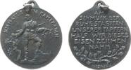 Weimarer Republik tragbare Medaille o.J. Eisenguß Spende für Kriegsgräber, stehender Soldat - Ich hatt einen Kameraden / Mehrzeiler, v. Hosaeus, ...