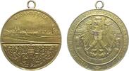 erster Weltkrieg tragbare Medaille Bronze vergoldet General Feldzeugmeister - auf die 50 Jahrfeier des Brandenburgischen Fussart. Regiments Nr. 3, Stadtansicht / A -