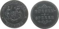 Hamburg Marke Kunststoff schwarz Hamburg - Börsensperre, Wappen zwischen Hermes und Neptun / Schrift, ca. 28 MM -