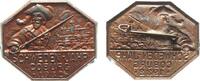 Städte Abzeichen 1932 Eisenblech bronziert Coburg - auf das Schwedenjahr, Landsknecht mit Degen neben Stadtansicht, einseitig, ca. 29 x 34 MM, in...