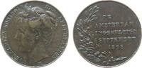 Niederlande Medaille 1898 Bronze Wilhelmina (1890-1948) - auf die Huldigung in Amsterdam, Büste nach links / Mehrzeiler, ca. 24 MM, kleine Randfe...