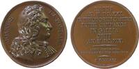 Frankreich Suitenmedaille Bronze La Fontaine Jean de (1621-1695) - französischer Dichter, Büste nach rechts / Mehrzeiler, v. Caque, ca. 41 MM, Rand: MONAC -