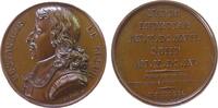 Frankreich Suitenmedaille Bronze Le Sueur Eustache (1617-1655) - französischer Maler, Brustbild nach links / Mehrzeiler, v. Veyrat, ca. 42 MM, Rand: MONAC -