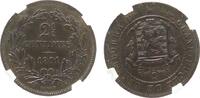 Luxemburg 2 1/2 Centimes Br Adolphe, Barth, in GENI Kapsel MS63 -