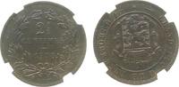 Luxemburg 2 1/2 Centimes Br Adolphe, in GENI Kapsel MS62 -