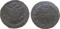 Rußland 5 Kopeken Ku Katharina II (1762-96), EM Ekaterinburg, RS korrodiert -