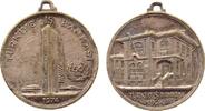 Türkei tragbare Medaille Bronze versilbert Nationalbank - 50.Jahrestag, morderes Bankgebäude / Bankgebäude 1924, ca. 40,2 MM, Randfehler -