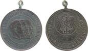Wilhelm II. (1888-1918) tragbare Medaille Bronze versilbert Wilhelm II (1888-1918) - 25 Jahrfeier der Wiederbegründung des Deutschen Reiches, die Büsten von Wilhelm II. ( -