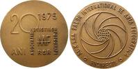 Rumänien Medaille Bronze Bukarest, auf die 10. internationale Photoausstellung in Bukarest und dem 20.Jahrestag der AAF, mattiert, 493,9 MM -