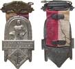 Abzeichen 1908 WM Frankfurt - XI. Deutsches Turnfest, Turner am Pferd, intakte Nadel, ca. 37 x 75 MM vz