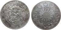 Japan 50 Sen Ag Mutsuhito (1867-1912), Jahr 4, 22 MM Perlkreis, kleiner Randfehler -