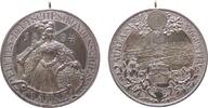 Schützen tragbare Medaille 1894 Silber Mainz - 11. Deutsche Bundesschiessen, Germania mit Reichsschild und Flinte / Stadtansicht, v. Schultz, ca....